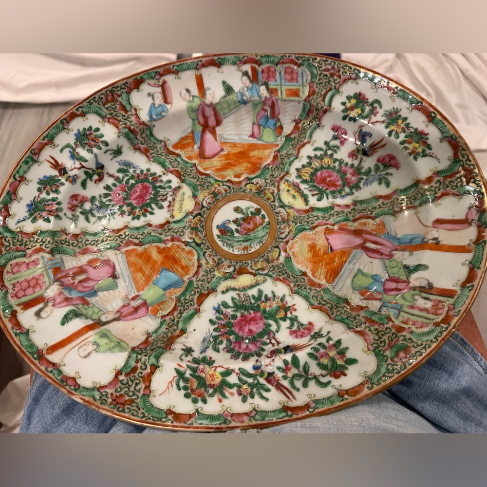Huge Chinese Porcelain Famille Rose Platter